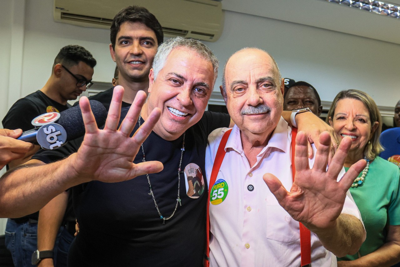 Álvaro Damião e Fuad Noman durante a campanha eleitoral em 2024