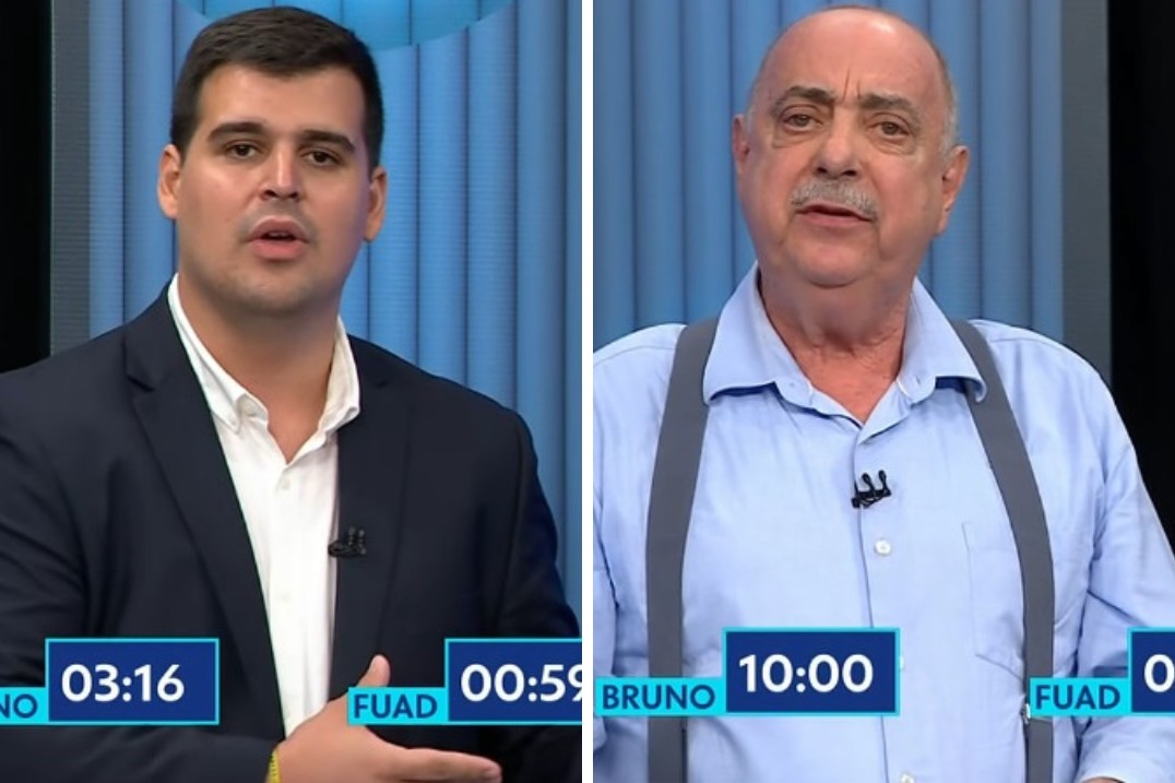 Bruno Engler e Fuad Noman trocaram acusações durante o debate da TV Globo