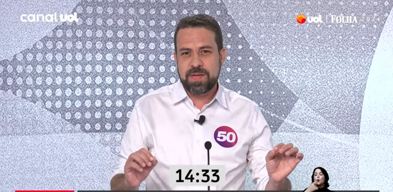 Guilherme Boulos respondeu a pergunta de Pablo Marçal sobre drogas no debate da Folha de S. Paulo
