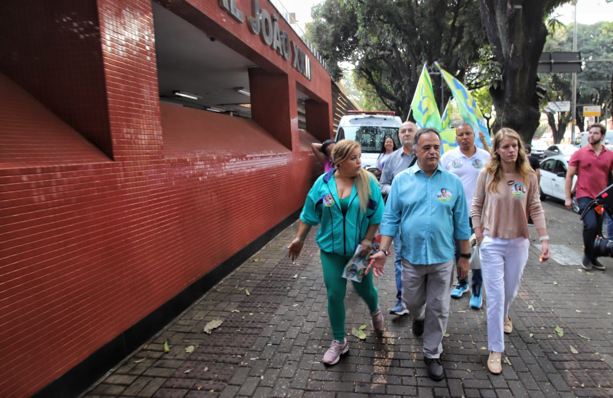 O candidato Mauro Tramonte (Republicanos) visitou o pronto socorro do Hospital João XXIII
