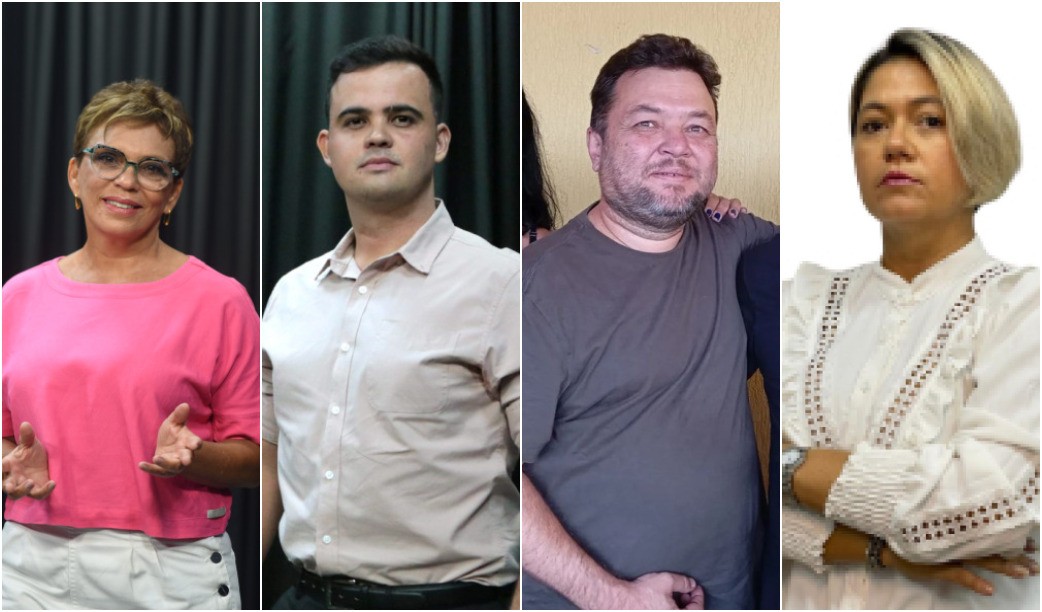 Da esquerda para a direita: Marília Campos, Cabo Junio Amaral, Gustavo Olimpio e Dulce Monte