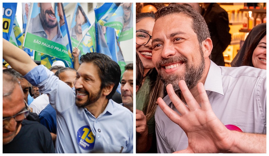 Ricardo Nunes e Guilherme Boulos tentaram mostrar trunfos e aliados no primeiro dia de propaganda eleitoral do segundo turno