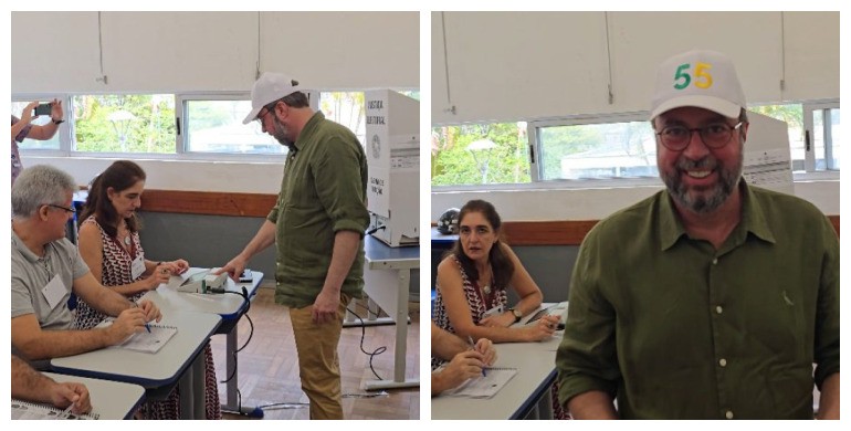 Ministro de Minas e Energia voto no Colégio Estadual Central 