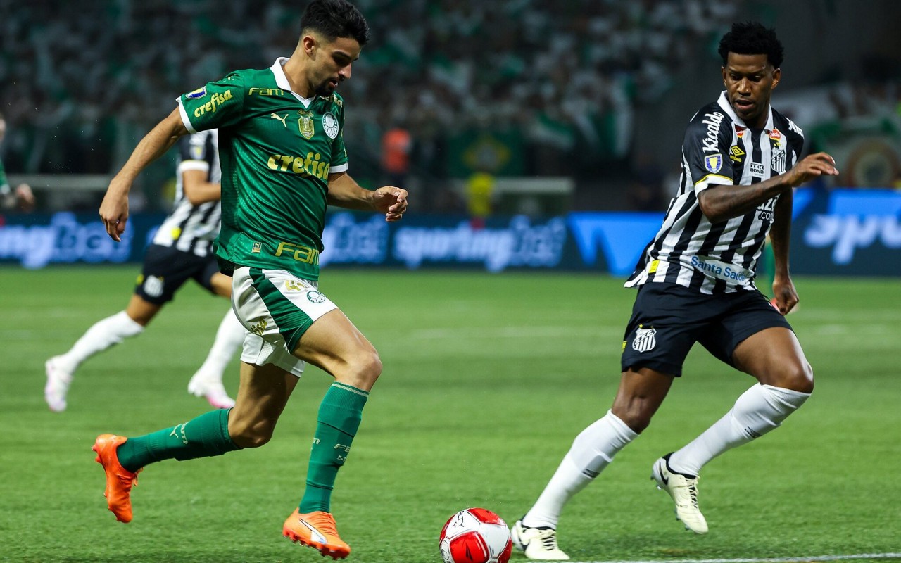 Palmeiras e Santos na final do Paulistão 2024 (Foto: Fabio Menotti/Palmeiras)