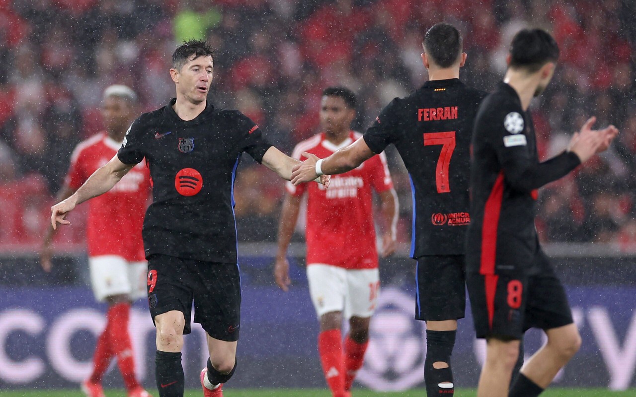 Barcelona consegue virada histórica por 5 a 4 contra o Benfica, pela Champions (Foto: FILIPE AMORIM / AFP)