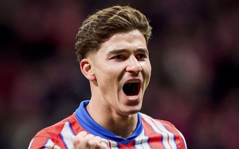 Julián Alvarez celebra gol pelo Atlético de Madrid (Foto: Reprodução/Instagram)