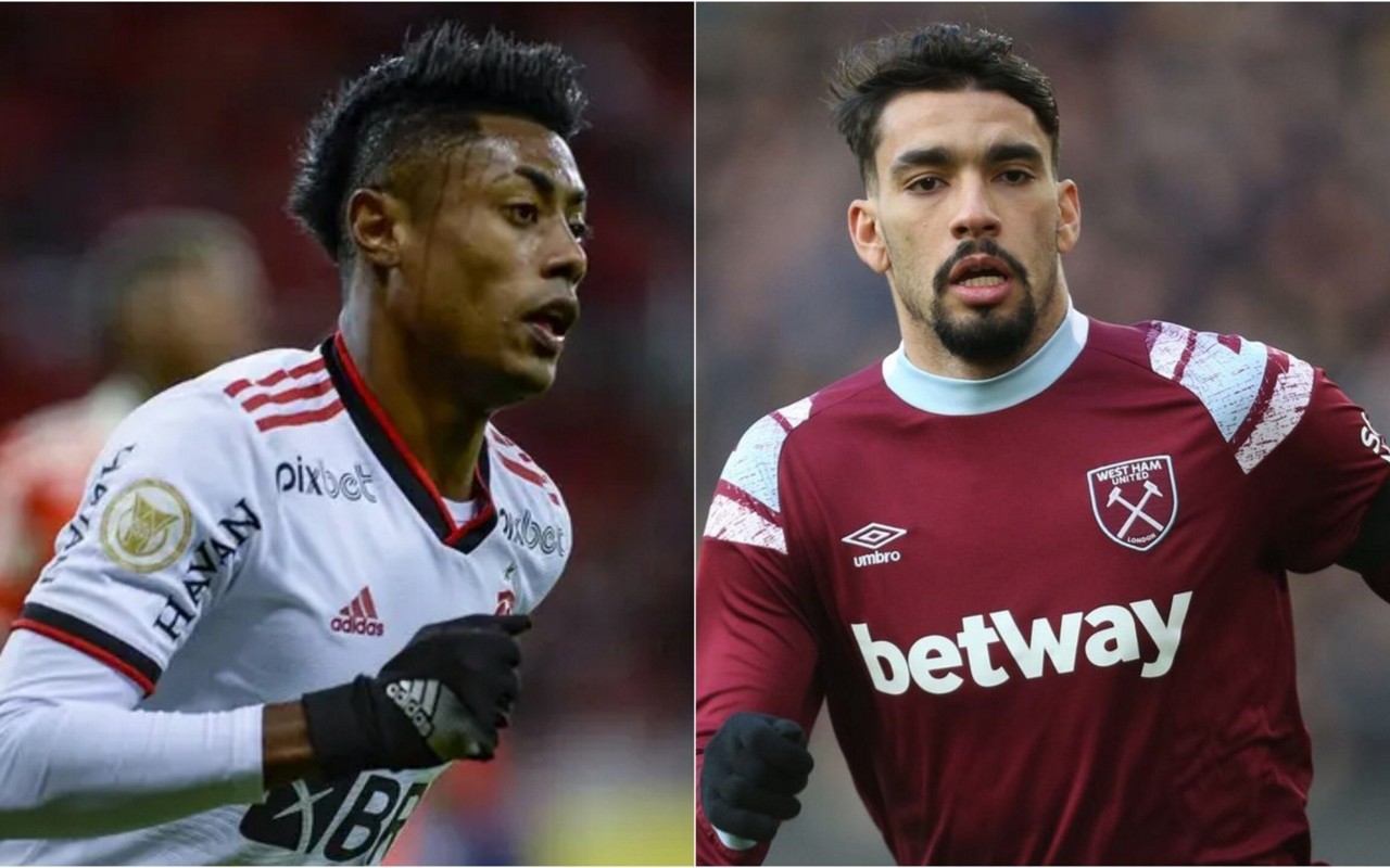 Bruno Henrique e Lucas Paquetá são alvos de investigação por manipulação de cartões. (Foto:Marcelo Cortes/Flamengo / Reprodução/Twitter)