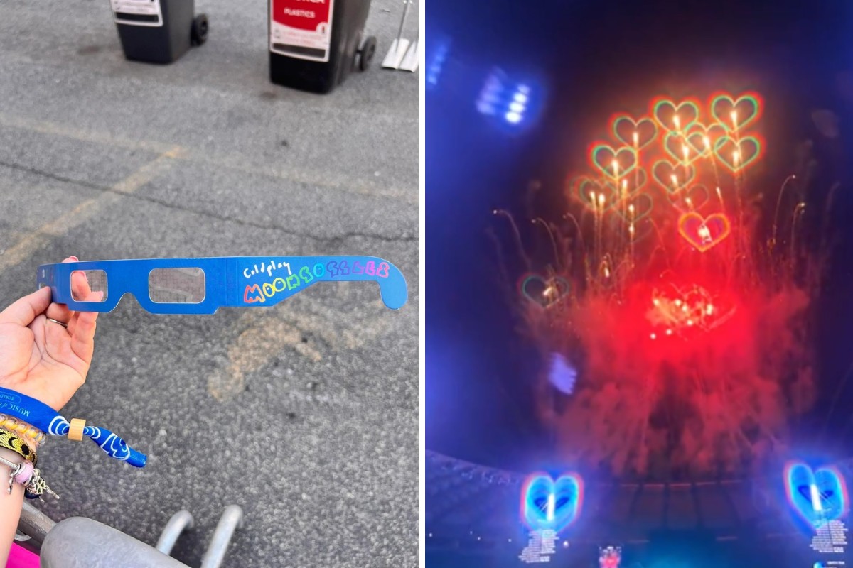 Óculos dão efeito especial impressionante em shows do Coldplay