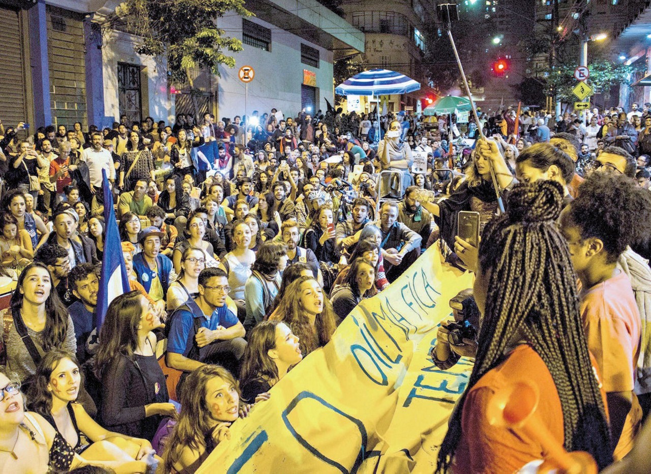 Em São Paulo. Manifestantes ocupam a sede da Funarte durante II Ato Fora Temer O Golpe Nas Ruas Não Passará, na capital paulista