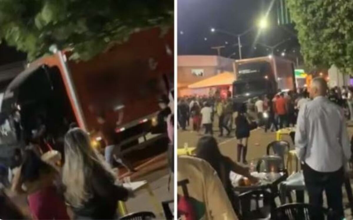 Motorista teria passado mal e derrubado estrutura do evento