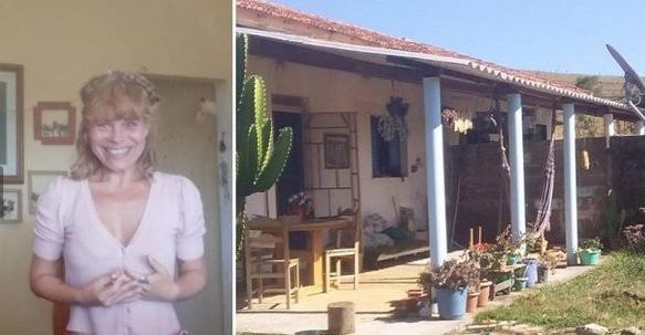 Aretha Marcos, filha de Vanusa e de Antônio Marcos, vive de aluguel em uma espécie de sítio