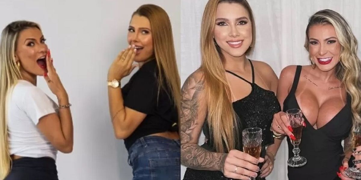 Andressa Urach grava vídeo com nora