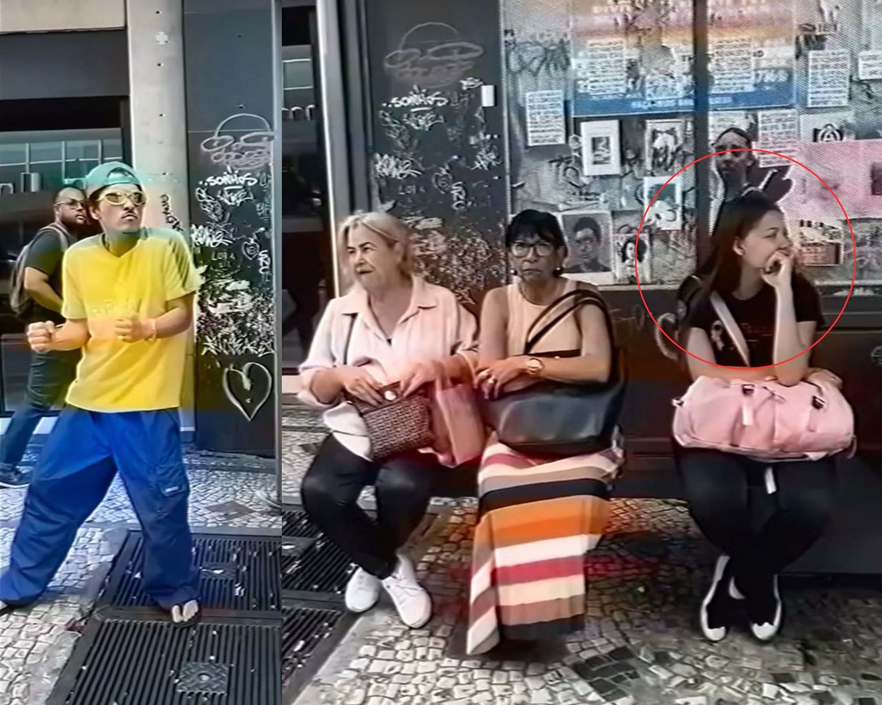 Isabela Cardoso é a jovem que aparece no canto direito da foto