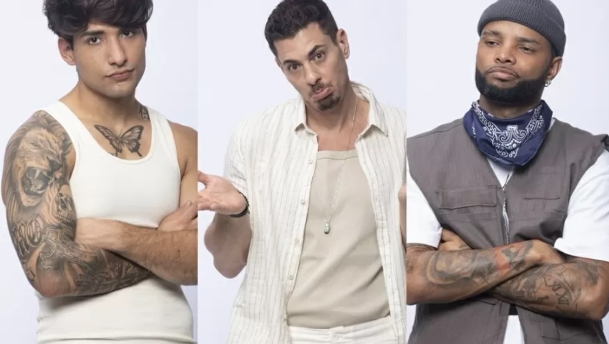 Caue Fantin, Sacha Bali e MC Zaac disputarão os votos do público para permanecer no reality da Record TV