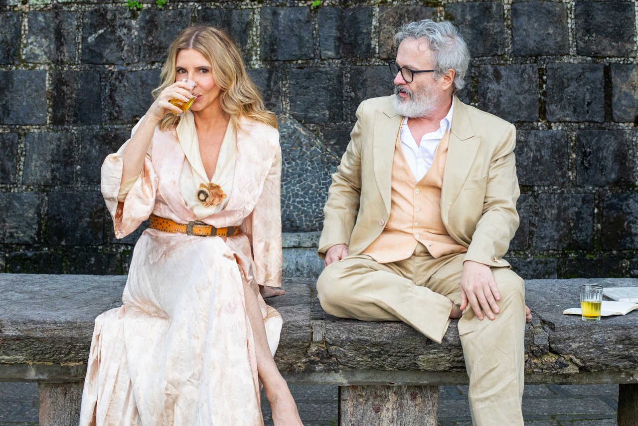 A atriz Maria Padilha e o ator Leonardo Medeiros, que estão na peça “Um Jardim para Tchekhov”