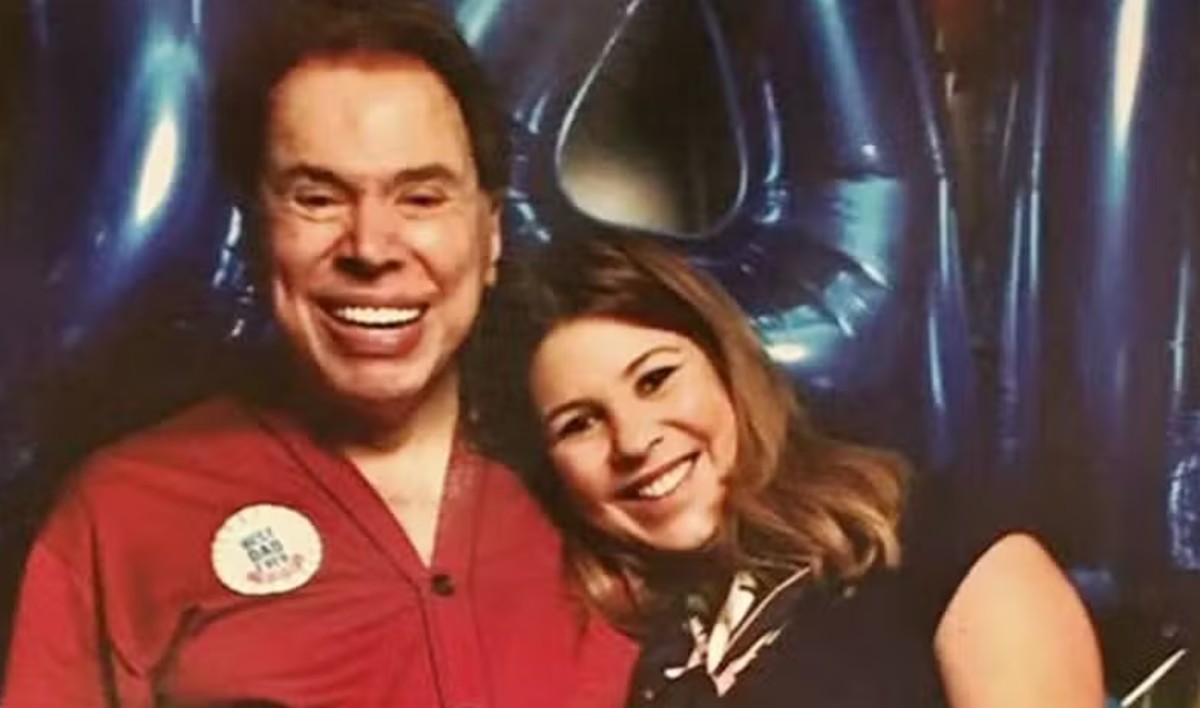 Daniela Beyruti e o pai, o apresentador Silvio Santos