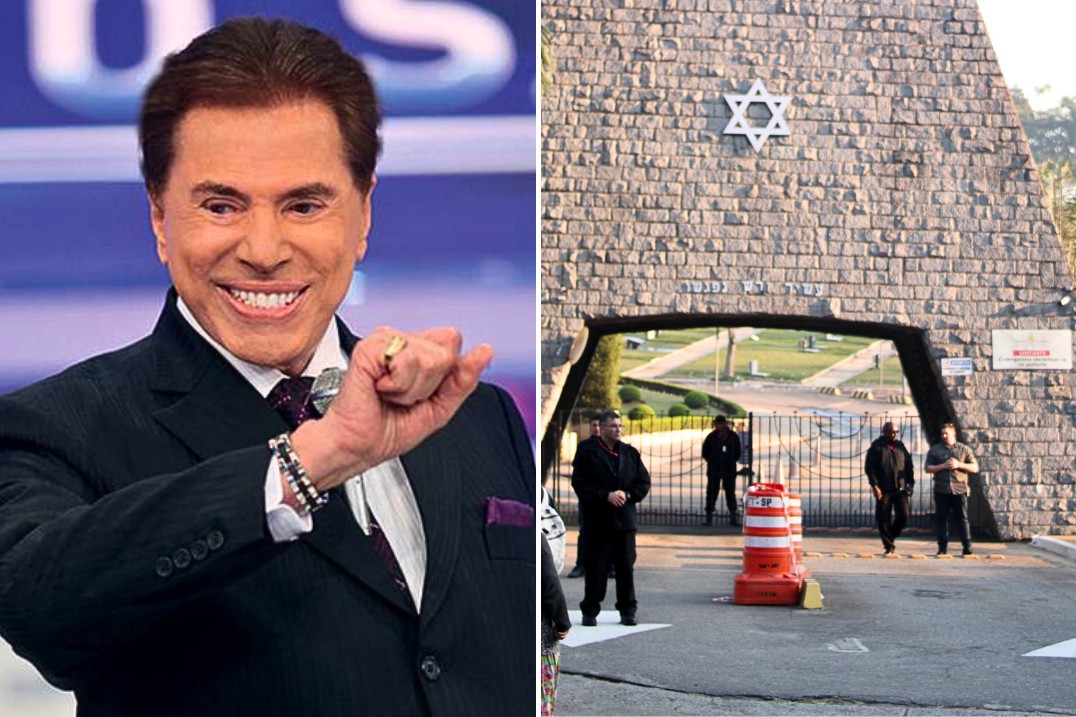 O apresentador Silvio Santos foi enterrado no cemitério israelita de Butantã, zona oeste da capital paulista
