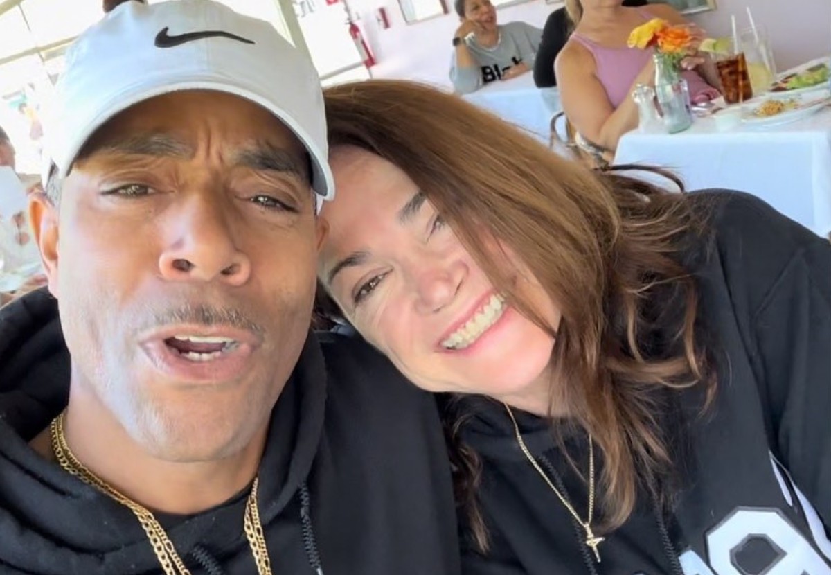 Kim Delaney e o marido