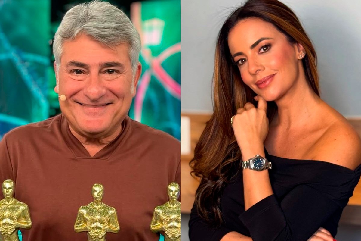 Cleber Machado e Paloma Tocci
