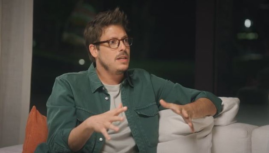 Fábio Porchat durante participação no programa de Angélica
