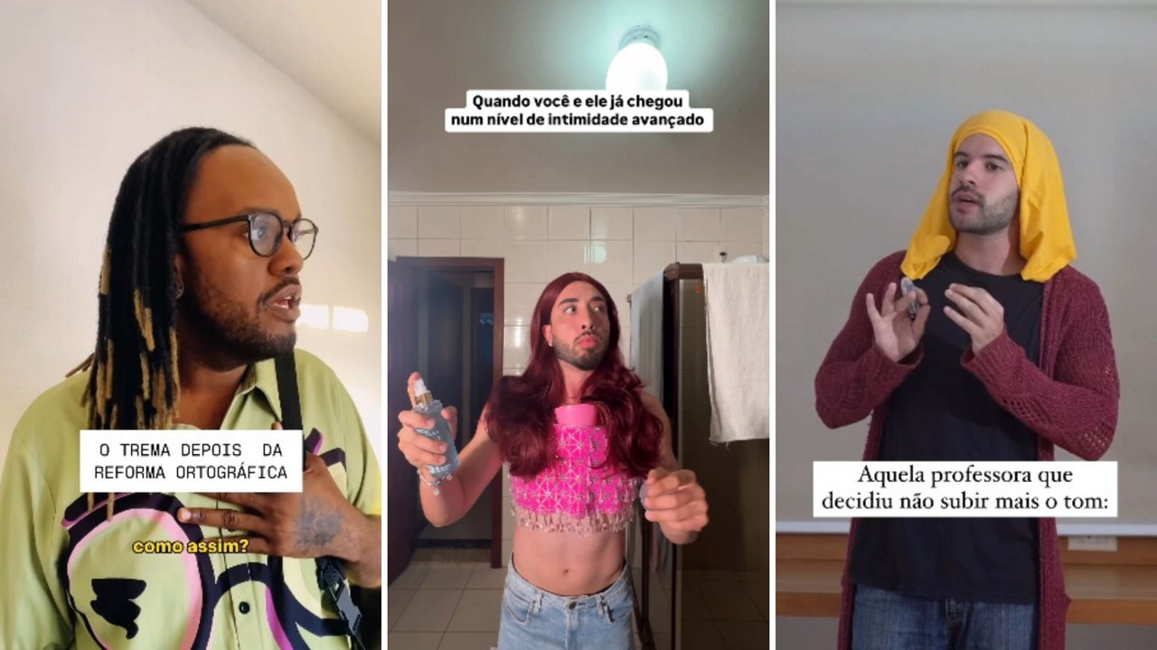 Fabão, Thallysson e Diego Cruz fazem vídeos de humor com vários personagens