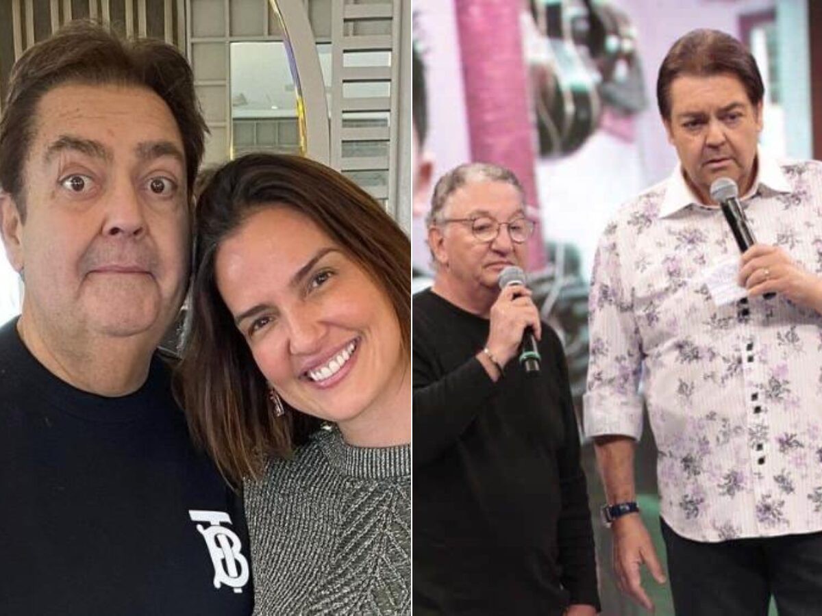 Faustão com Luciana Cardoso e Caçulinha