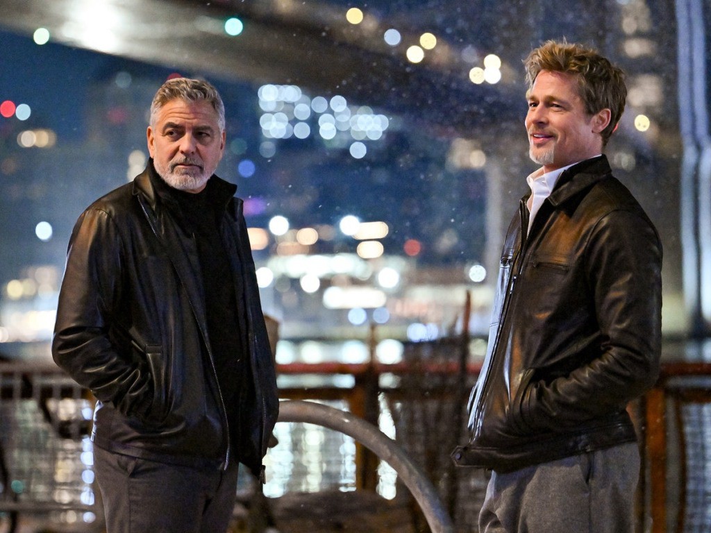 George Clooney e Brad Pitt em Wolfs