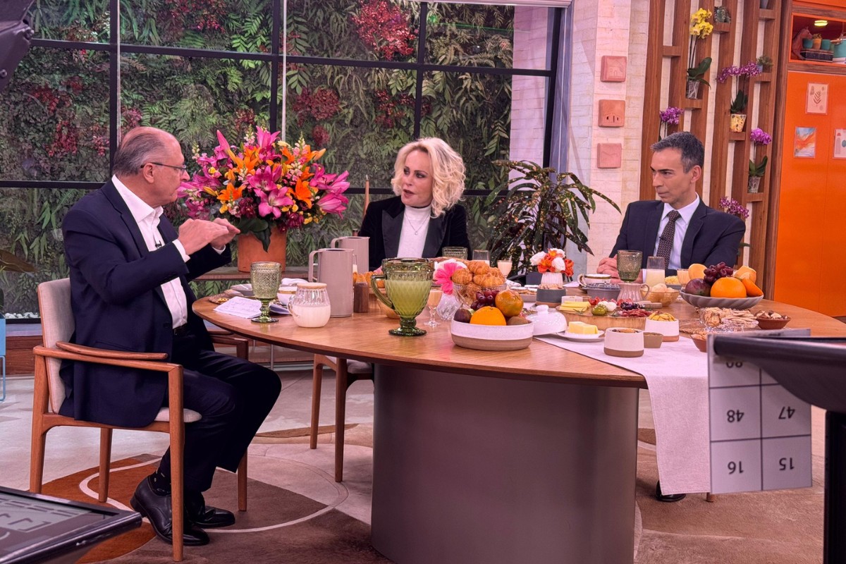 Geraldo Alckmin, Ana Maria Braga e César Tralli no 'Mais Você' de 31 de julho