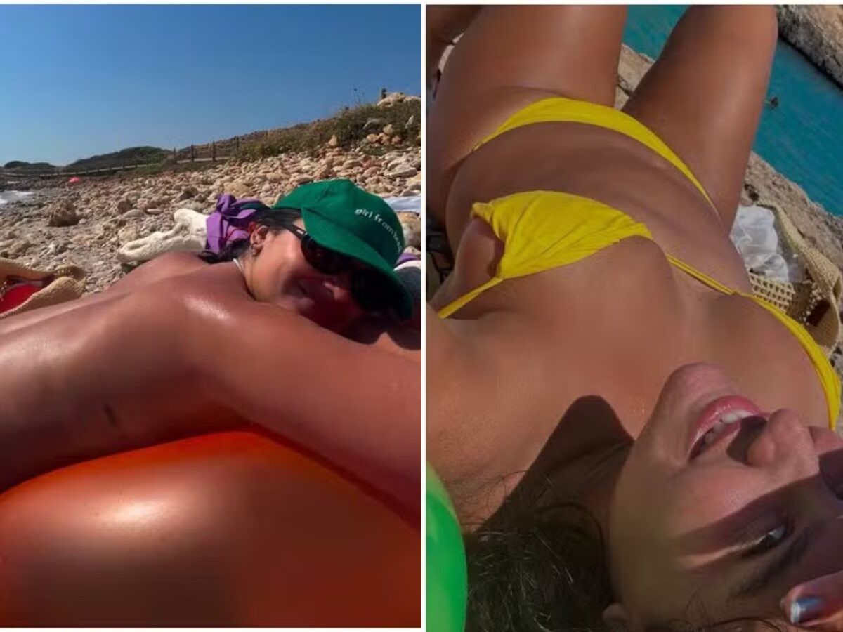 Giulia Costa na praia
