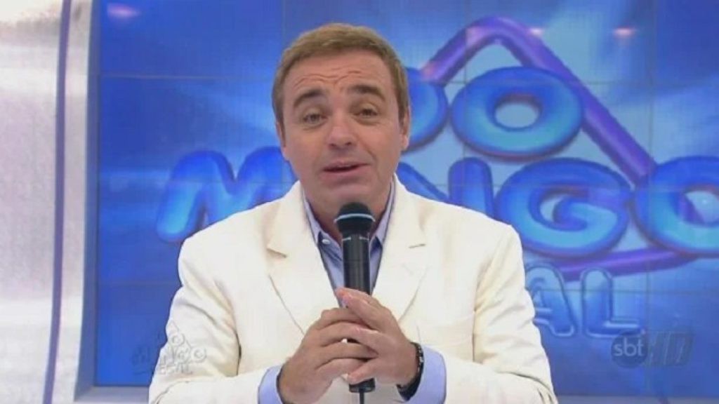 Gugu Liberato em seus tempos de Domingo Legal (Reprodução / SBT)