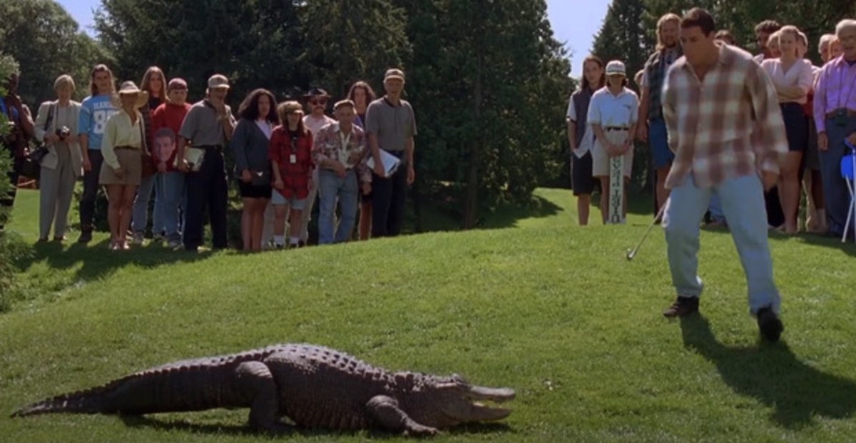 Morris em 'Um Maluco no Golfe', ao lado de Adam Sandler