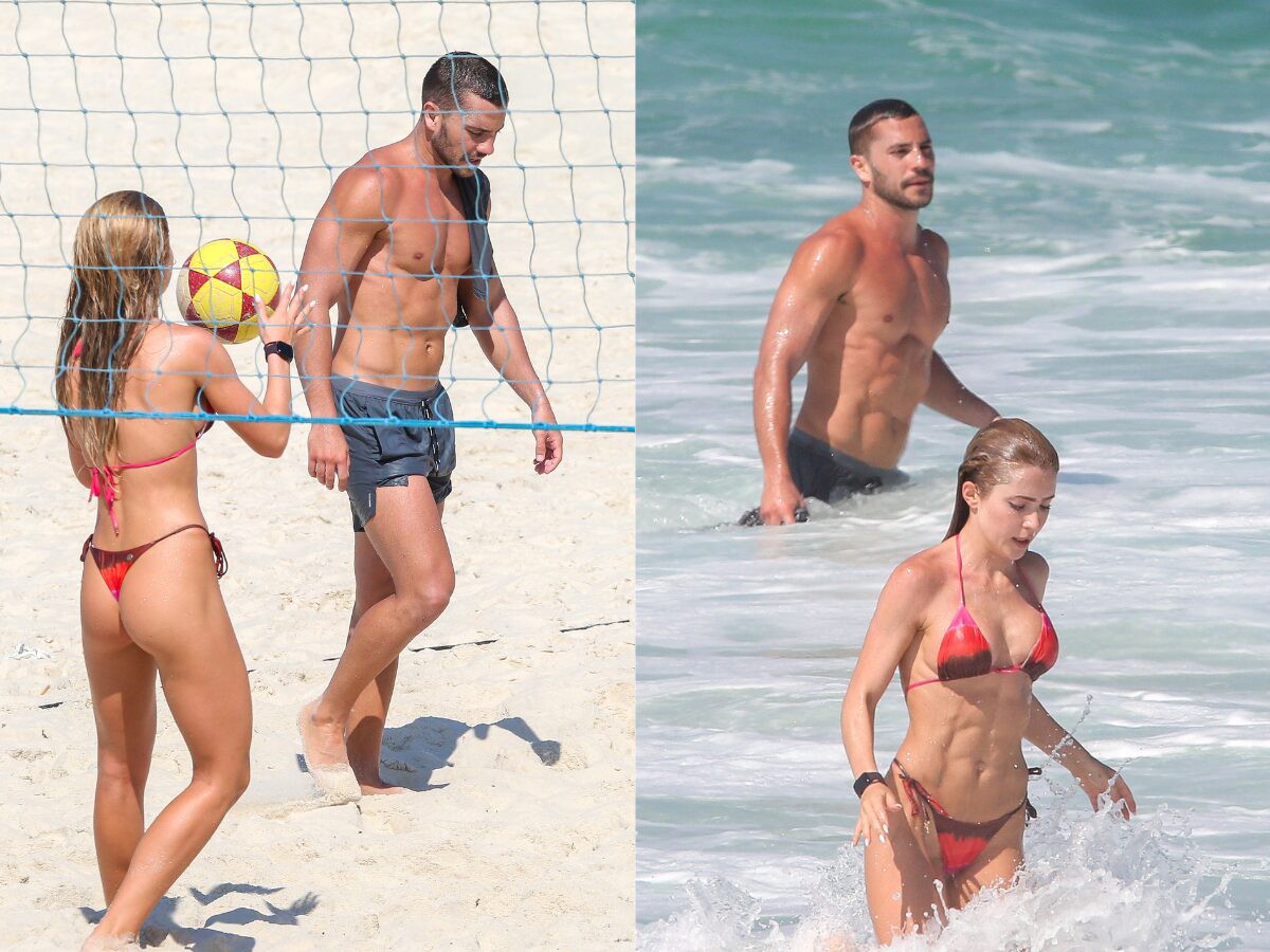 Jade Picon curtiu praia com André Lamoglia