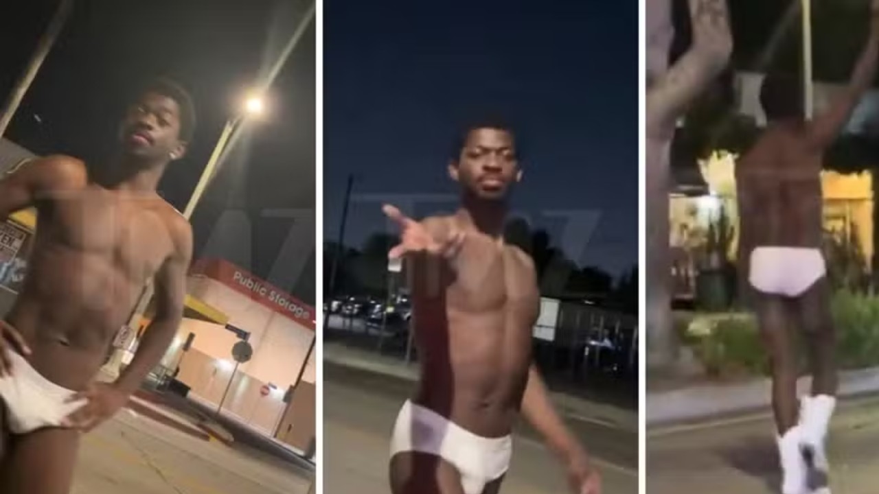 Lil Nas X foi flagrado de cueca