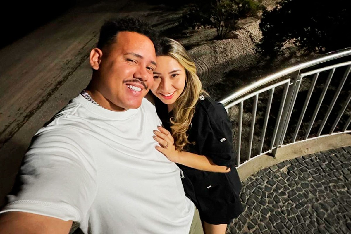 Lucas Buda e a namorada, Joyce Magalhães