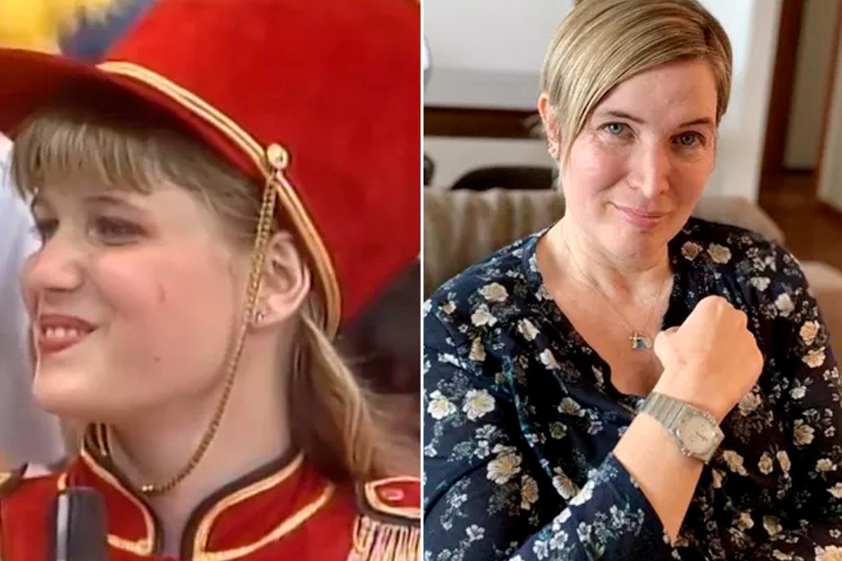 Luise Wischermann: como paquita na década de 1980 e visual atual 