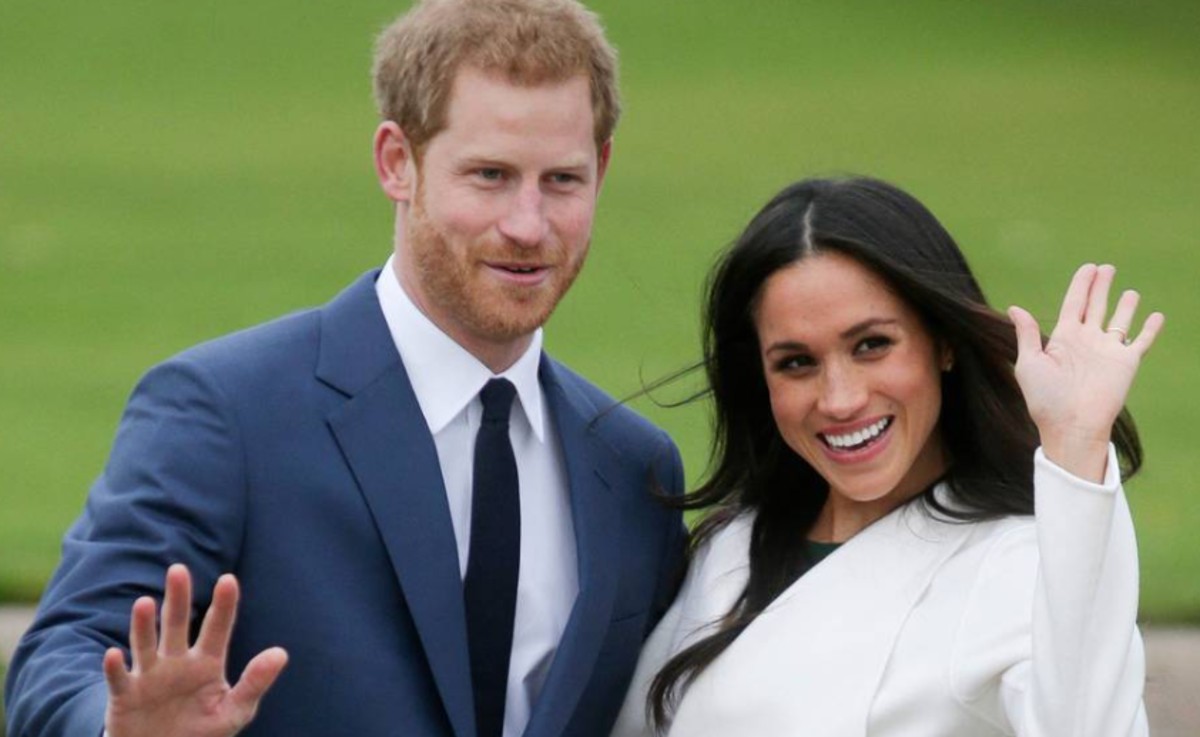 Príncipe Harry e a esposa, a ex-atriz Meghan Markle