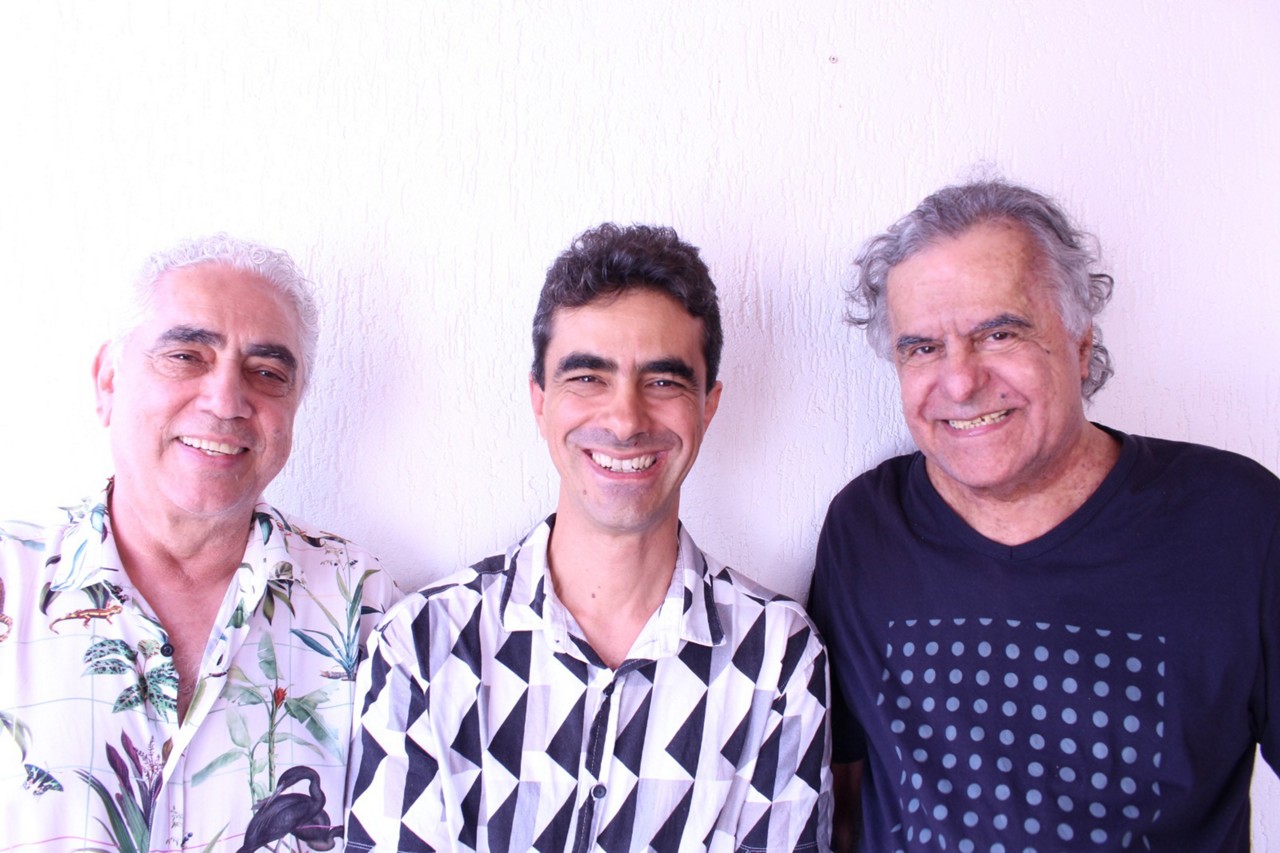 Paulinho Pedra Azul, Paulo Henrique e Murilo Antunes: trio criou 12 faixas inéditas para o disco "Sambrancelhas"