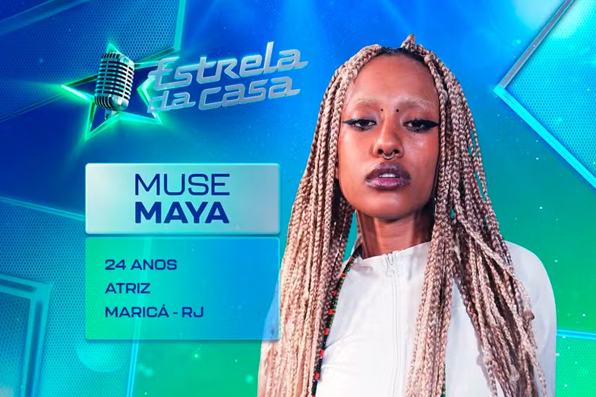 Muse Maya na divulgação do elenco do "Estrela da Casa"