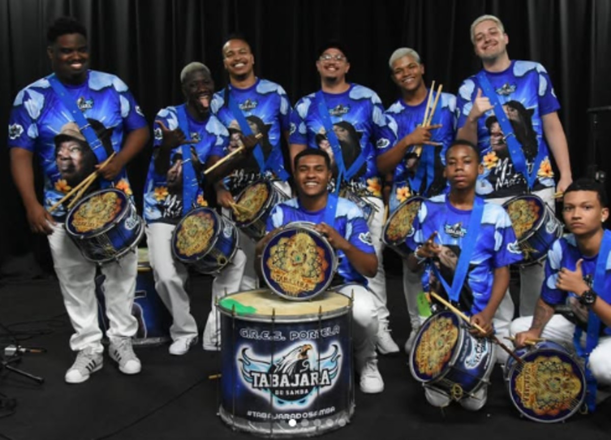 Gravação do samba-enredo 'Anjo negro é o sol que faz a Portela cantar!’  da Portela para o Carnaval 2025
