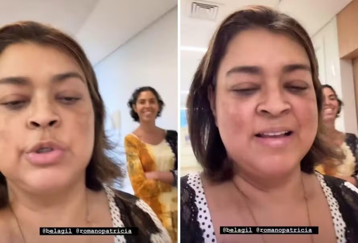 Post de Preta Gil, em que recebe a visita da irmã, Bela, enquanto se recupera de cirurgia