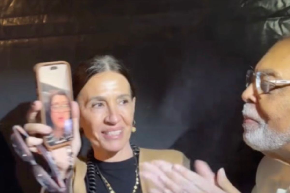 Preta Gil e Gilberto Gil conversaram por chamada de vídeo antes de show em Belo Horizonte, em junho