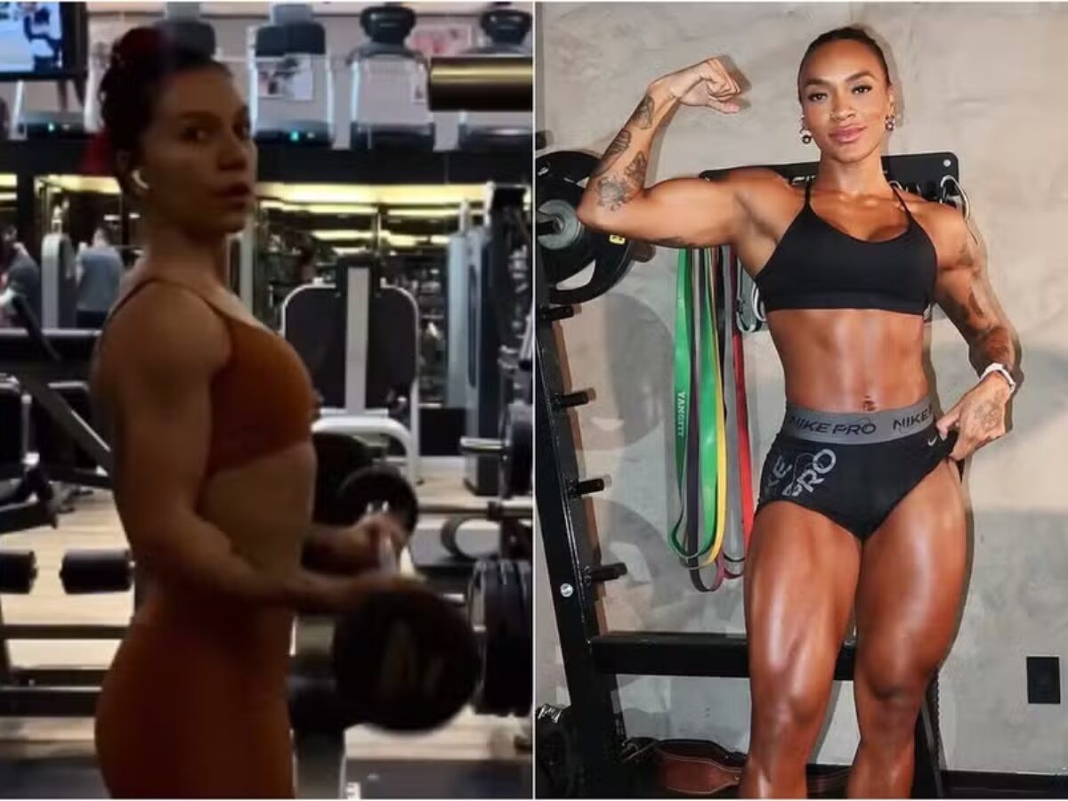 Priscilla treina pesado e confessa: 'Pensando no bíceps Patrícia Ramos'