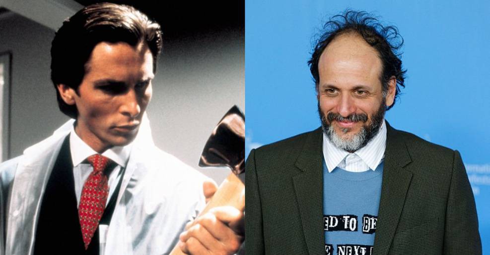 Cena de 'Psicopata Americano' (2000) e o diretor de cinema Luca Guadagnino