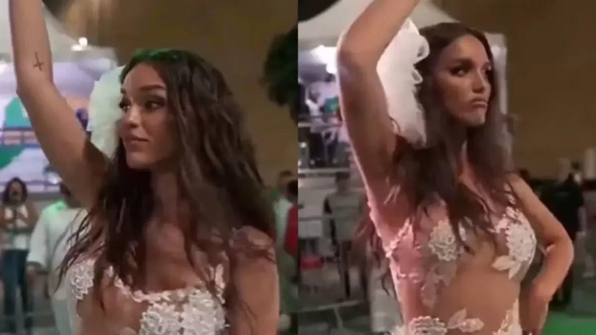 Rafa Kalimann participou de um desfile em comemoração ao Dia Nacional do Samba