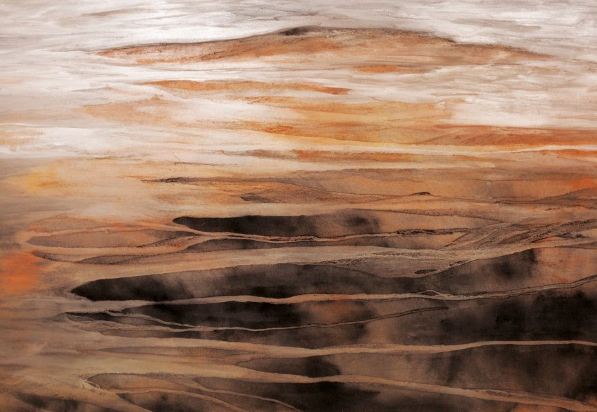 Quadro de Sérgio Marzano, que integra a exposição "Se, Ser, Serra", no Parque do Palácio