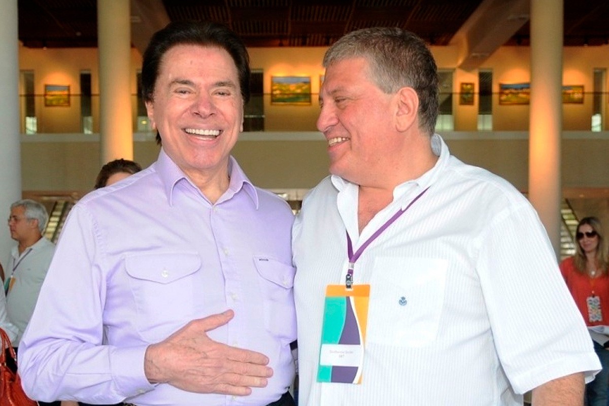 Silvio Santos e seu sobrinho o ex-presidente do GSS, Guilherme Stoliar
