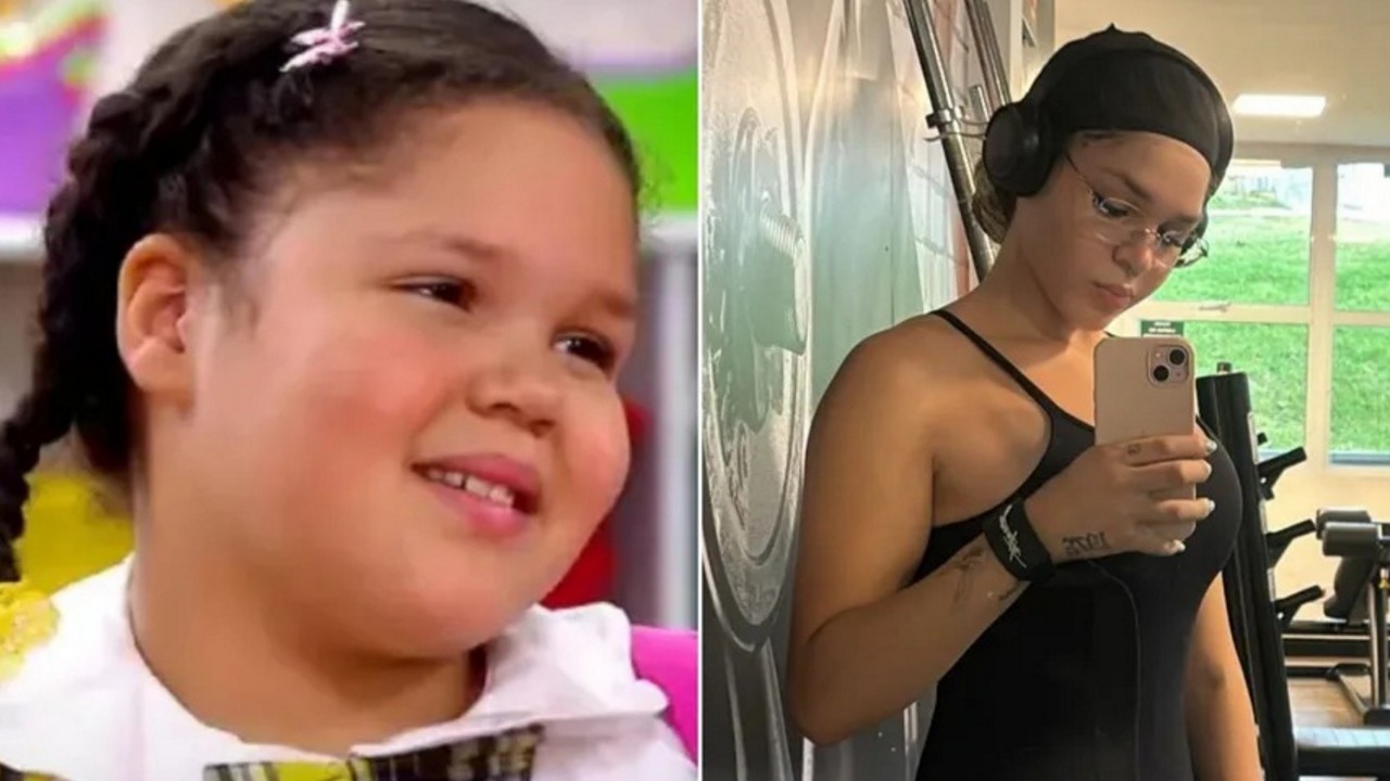 Ex-Carrossel, Aysha Benelli impressiona com a força do seu corpo