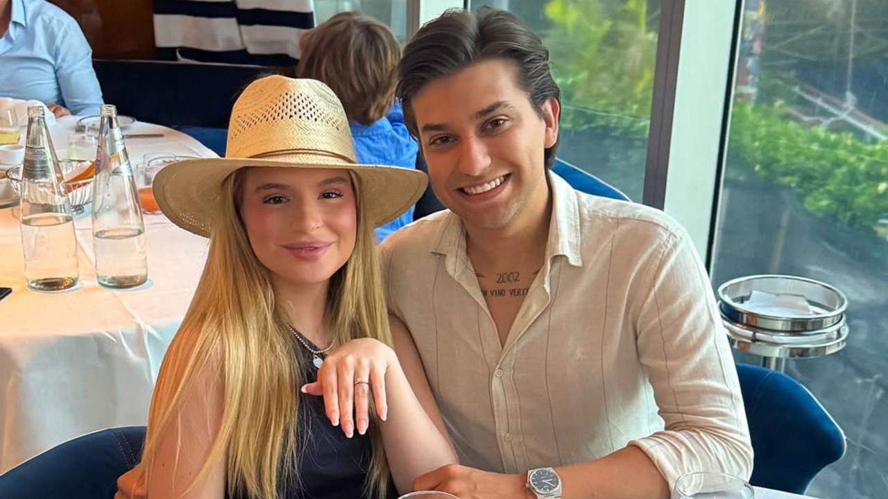 Sophia Valverde e o noivo Pietro Krauss