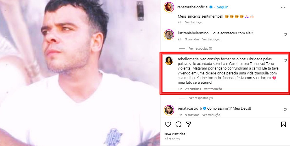 Mãe de João Rebello diz que ator foi morto por engano