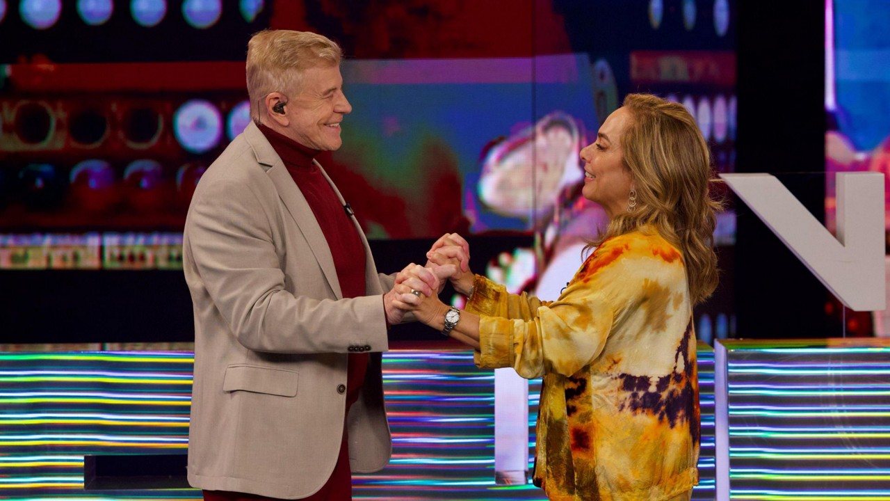 Miguel Falabella e Cissa Guimarães se emocionaram durante as gravações do 'Vídeo Show'